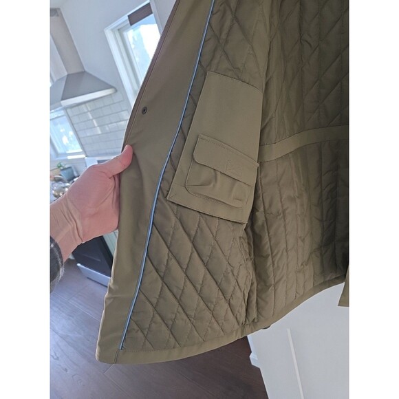 #52 Kenneth Cole Reaction men's Large tan coat Polyurethane Polyester Nylon - Picture 3 of 6